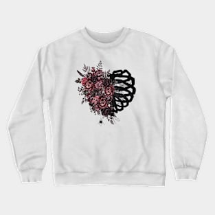 Gothic Art | Dark Floral Art | Moody Aesthetics Crewneck Sweatshirt